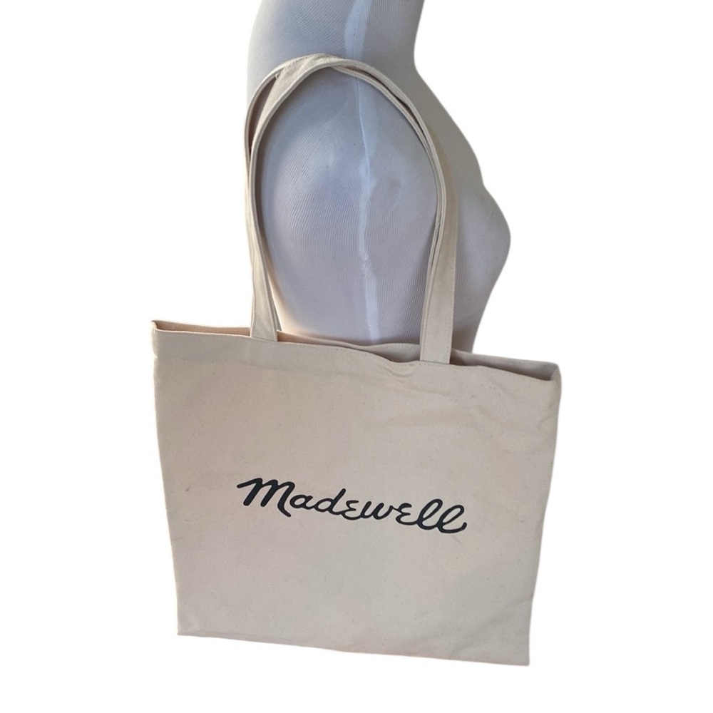 2 MadeWell Bien Fait black & white canvas tote bags - Picture 4 of 9
